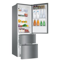 Frigorífico Combinado Haier Total No Frost New Gentle Silver 348L E (Inox) - HTR3619ENMN