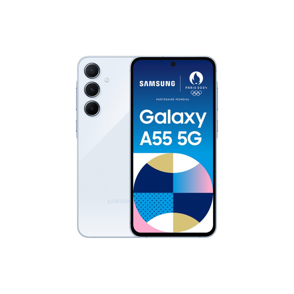 Smartphone Samsung Galaxy A55 5G 8GB 256GB Dual SIM (IceBlue) - SM-A556BLBCEUB