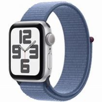 Apple Watch SE (2023) GPS 40mm Alumínio Prateado c/ Loop Desportiva Azul Inverno - MRE33QL/A