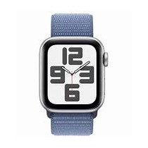Apple Watch SE (2023) GPS 40mm Alumínio Prateado c/ Loop Desportiva Azul Inverno - MRE33QL/A