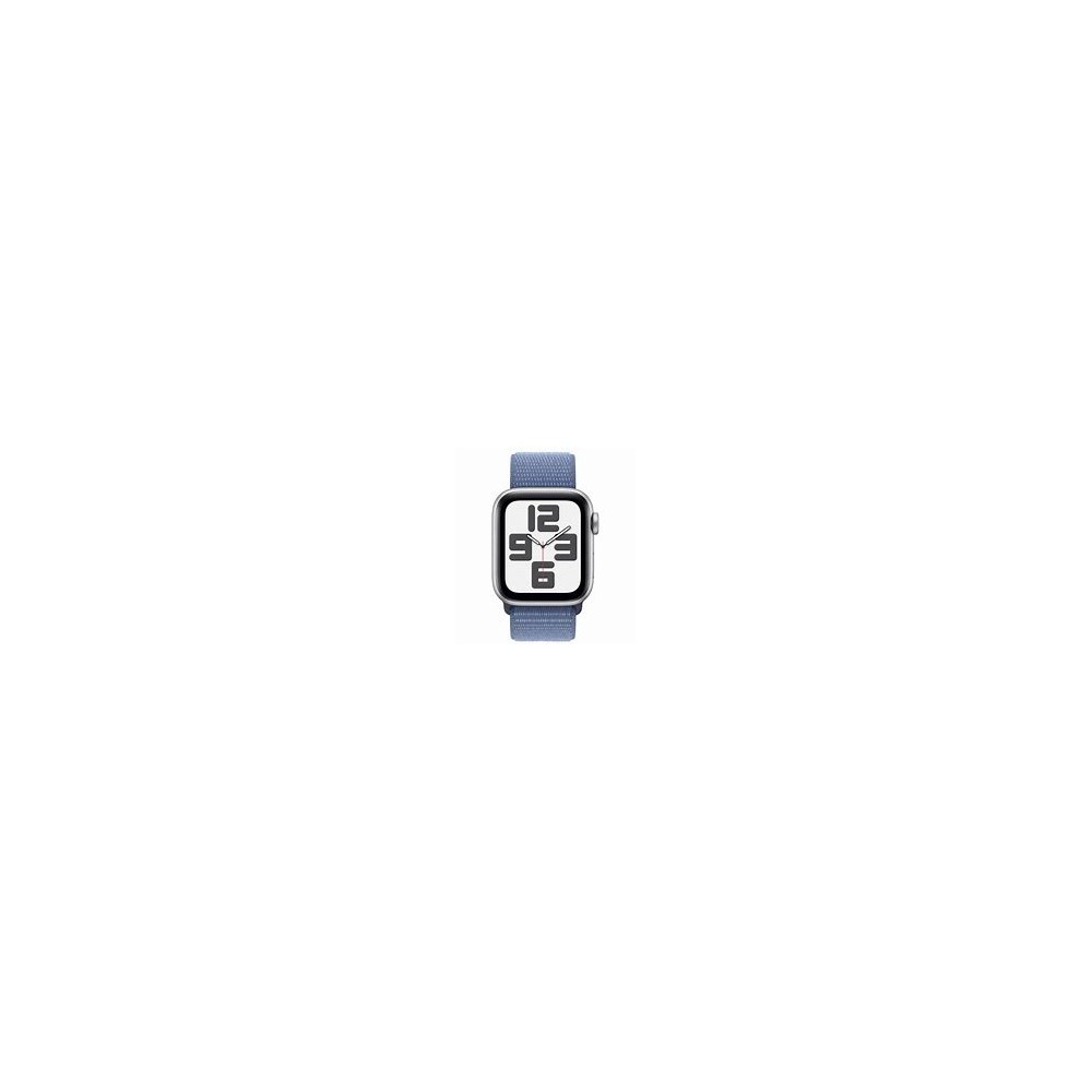 Apple Watch SE (2023) GPS 40mm Alumínio Prateado c/ Loop Desportiva Azul Inverno - MRE33QL/A