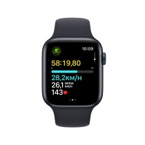 Apple Watch SE GPS 44mm 2023 (Meia noite) S/M - MRE93QL/A