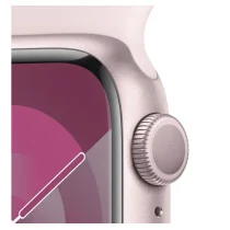 Apple Watch Series 9 GPS 41mm Alumínio Rosa c/ Bracelete Desportiva Rosa Claro - S/M- MR933QL/A