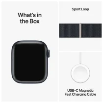 Apple Watch Series 9 GPS 41mm Alumínio Meia-Noite c/ Loop Desportiva Meia-Noite - MR8Y3QL/A