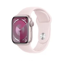 Apple Watch Series 9 GPS 41mm Alumínio Rosa c/ Bracelete Desportiva Rosa Claro - M/L - MR943QL/A