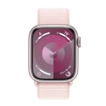 Apple Watch Series 9 GPS 41mm Alumínio Rosa c/ Loop Desportiva Rosa Claro - MR953QL/A