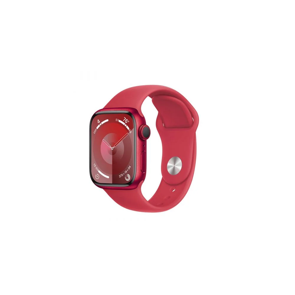 Apple Watch Series 9 GPS 41mm Alumínio (PRODUCT)RED c/ Bracelete Desportiva (PRODUCT) RED - S/M - MRXG3QL/A