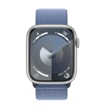 Apple Watch Series 9 GPS 45mm Alumínio Prateado c/ Loop Desportiva Azul Inverno - MR9F3QL/A