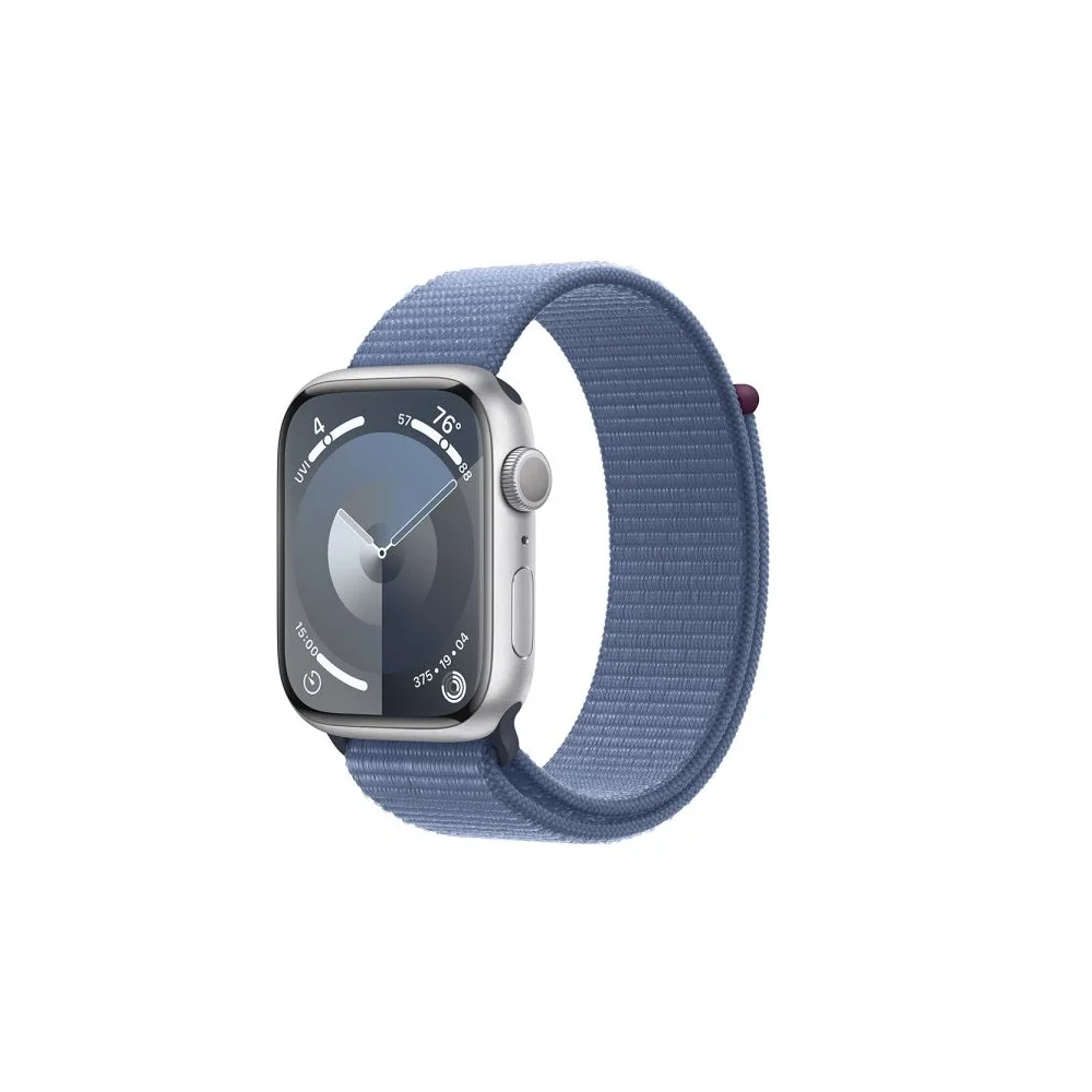 Apple Watch Series 9 GPS 45mm Alumínio Prateado c/ Loop Desportiva Azul Inverno - MR9F3QL/A