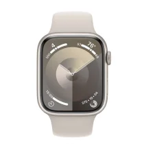 Apple Watch Series 9 GPS 45mm Alumínio Luz das Estrelas c/ Bracelete Desportiva Luz das Estrelas - S/M - MR963QL/A