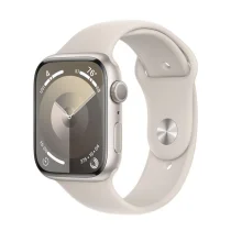 Apple Watch Series 9 GPS 45mm Alumínio Luz das Estrelas c/ Bracelete Desportiva Luz das Estrelas - S/M - MR963QL/A
