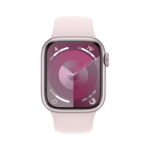 Apple Watch Series 9 GPS + Cellular 41mm Alumínio Rosa c/ Bracelete Desportiva Rosa Claro - S/M - MRHY3QL/A