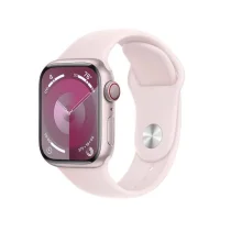 Apple Watch Series 9 GPS + Cellular 41mm Alumínio Rosa c/ Bracelete Desportiva Rosa Claro - S/M - MRHY3QL/A