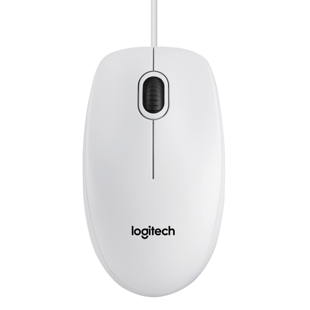 Logitech B100 Optical Mouse USB White - 910-003360