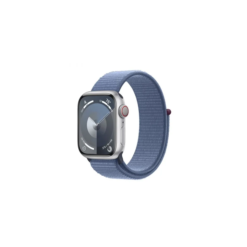 Apple Watch Series 9 GPS + Cellular 41mm Alumínio Prateado c/ Loop Desportiva Azul Inverno - MRHX3QL/A