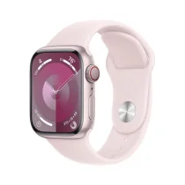 Apple Watch Series 9 GPS + Cellular 41mm Alumínio Rosa c/ Bracelete Desportiva Rosa Claro - M/L - MRJ03QL/A
