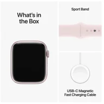 Apple Watch Series 9 GPS + Cellular 45mm Alumínio Rosa c/ Bracelete Desportiva Rosa Claro - M/L - MRML3QL/A