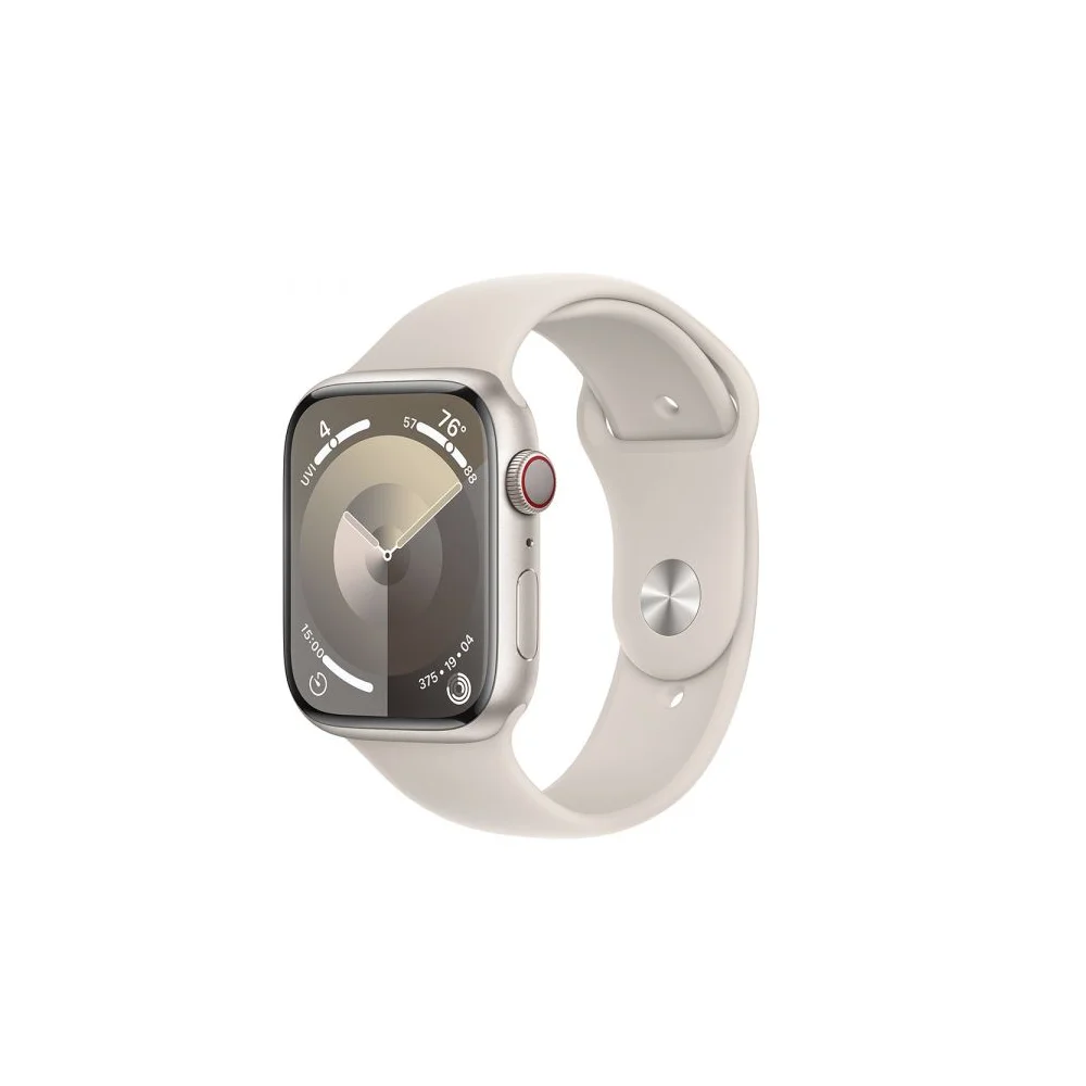 Apple Watch Series 9 GPS + Cellular 45mm Alumínio Luz das Estrelas c/ Bracelete Desportiva Luz das Estrelas - S/M - MRM83QL/A
