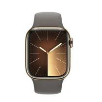 Apple Watch Series 9 GPS + Cellular 41mm Aço Inoxidável Dourado c/ Bracelete Desportiva Barro - M/L - MRJ63QL/A