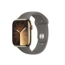 Apple Watch Series 9 GPS + Cellular 45mm Aço Inoxidável Dourado c/ Bracelete Desportiva Barro - S/M - MRMR3QL/A