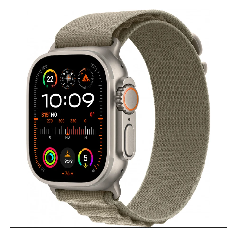 Apple Watch Ultra 2 GPS + Cellular 49mm Titânio c/ Loop Alpine Azeitona - Small - MREX3PO/A