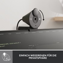 Webcam Logitech Brio 300 Full HD 1080p USB Type-C (Grafite) - 960-001436