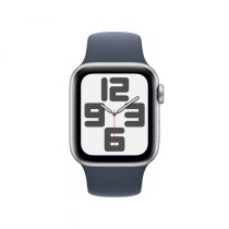 Apple Watch SE (2023) GPS+Cellular 40mm Alumínio Prateado c/ Bracelete Desportiva Azul Trovoada - Medium/Large - MRGM3QL/A