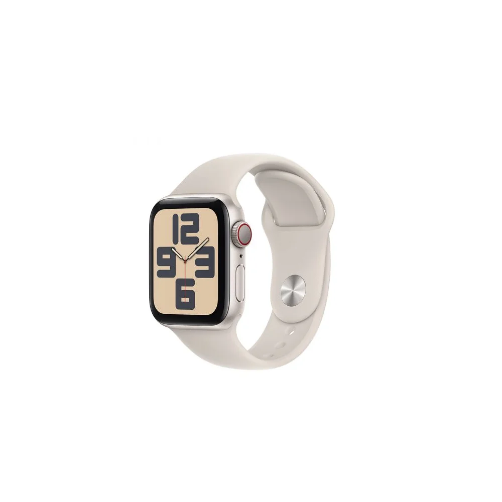 Apple Watch SE (2023) GPS+Cellular 40mm Alumínio Luz das Estrelas c/ Bracelete Desportiva Luz das Estrelas - M/L- MRG13QL/A