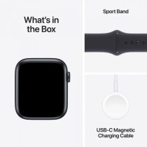 Apple Watch SE (2023) GPS+Cellular 44mm Alumínio Prateado c/ Bracelete Desportiva Azul Trovoada - Medium/Large - MRHJ3QL/A