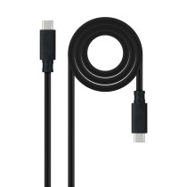 Cable USB 3.1 Nanocable 10.01.4100 USB Tipo-C Macho - USB Tipo-C Macho 50cm Negro