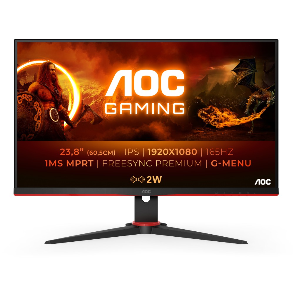 Monitor AOC 23.8" 24G2SPAE BK IPS FHD 16 9 165Hz FreeSync (1ms)