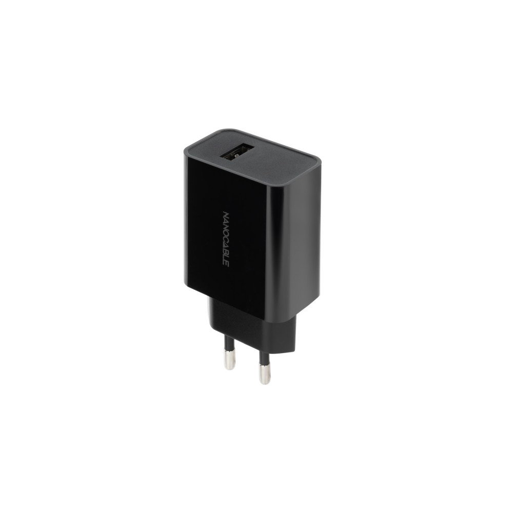 Cargador de Pared Nanocable 10.10.2004 1xUSB 2.1A Negro