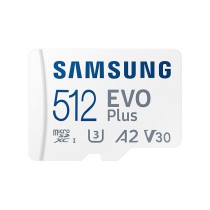 Cartão de Memoria Samsung EVO Plus 2021 512GB microSD XC con Adaptador Clase 10 130MBs