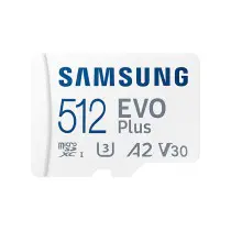 Cartão de Memoria Samsung EVO Plus 2021 512GB microSD XC con Adaptador Clase 10 130MBs