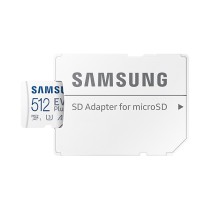 Cartão de Memoria Samsung EVO Plus 2021 512GB microSD XC con Adaptador Clase 10 130MBs