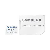 Cartão de Memoria Samsung EVO Plus 2021 512GB microSD XC con Adaptador Clase 10 130MBs