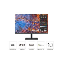 Samsung LS27B800PXU monitor de ecrã 68,6 cm (27") 3840 x 2160 pixels 4K Ultra HD LCD Preto