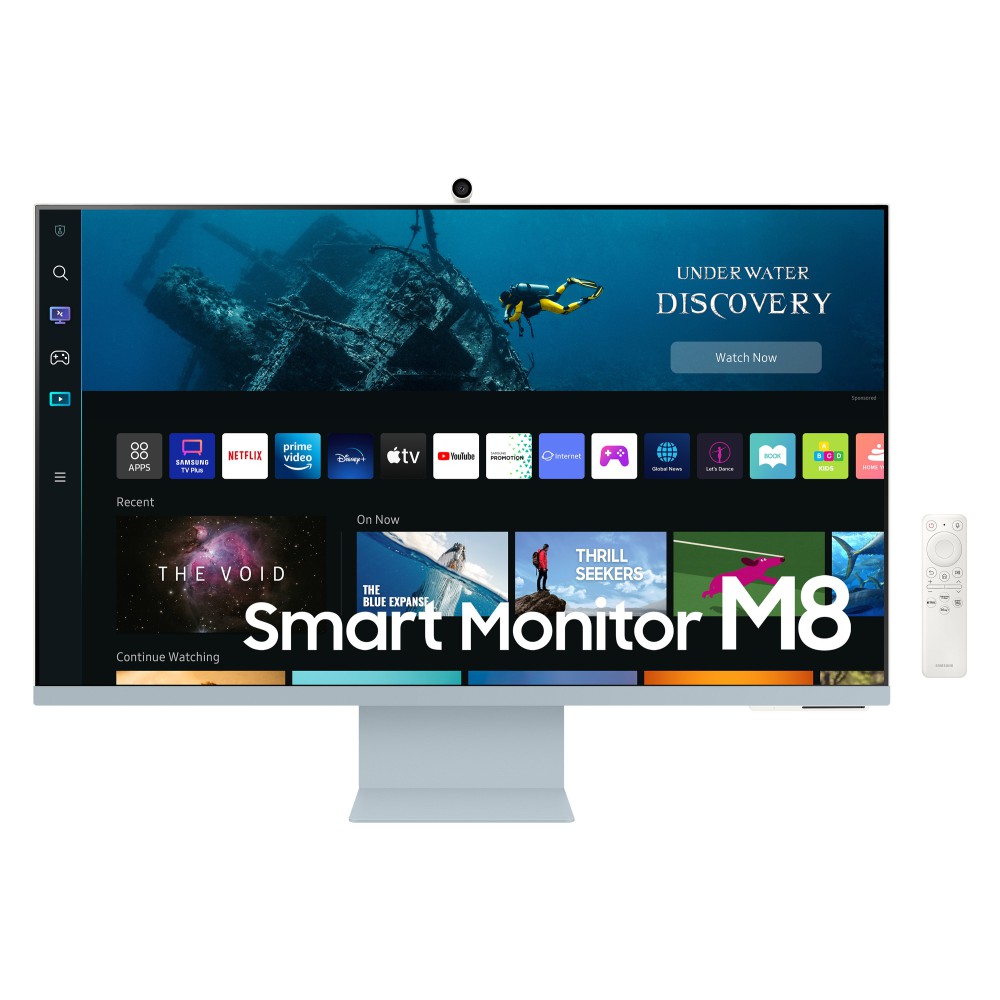 Samsung S32BM80BUU monitor de ecrã 81,3 cm (32") 3840 x 2160 pixels 4K Ultra HD Azul, Branco