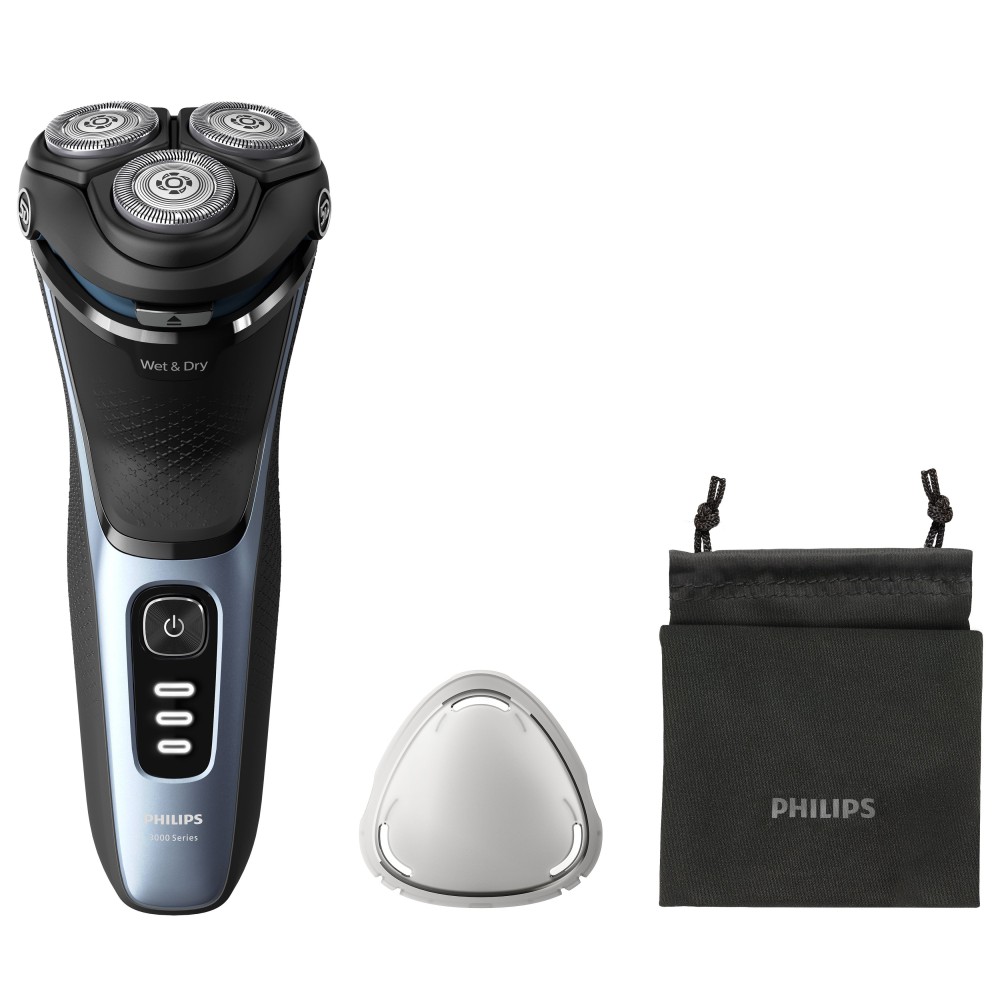 Philips Shaver 3000 Series S3243 12 Máquina de barbear elétrica a húmido e a seco