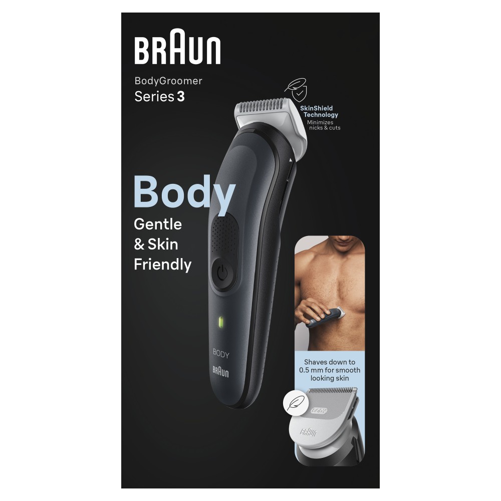 Braun BodyGroomer 3 BG3340 Preto, Cinzento