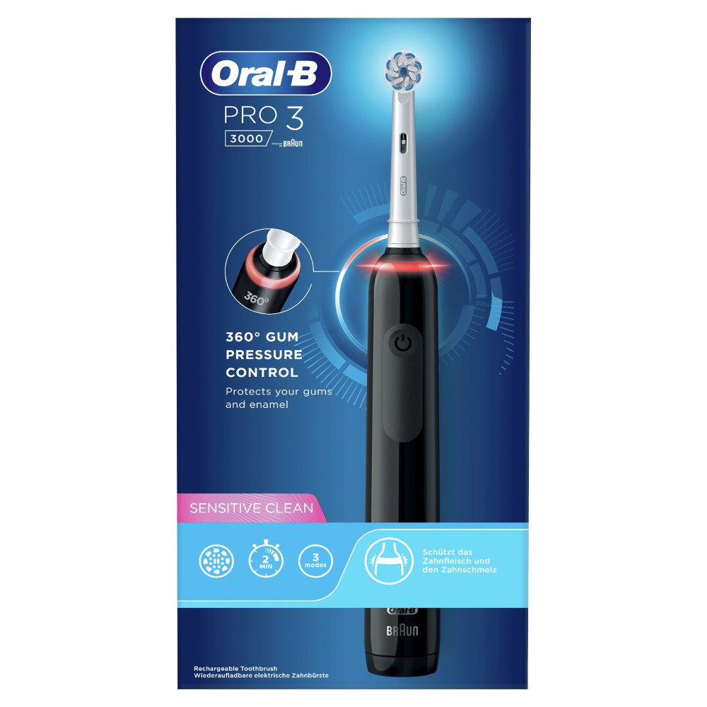 Oral-B 80332156 escova de dentes elétrica Adulto Preto, Azul