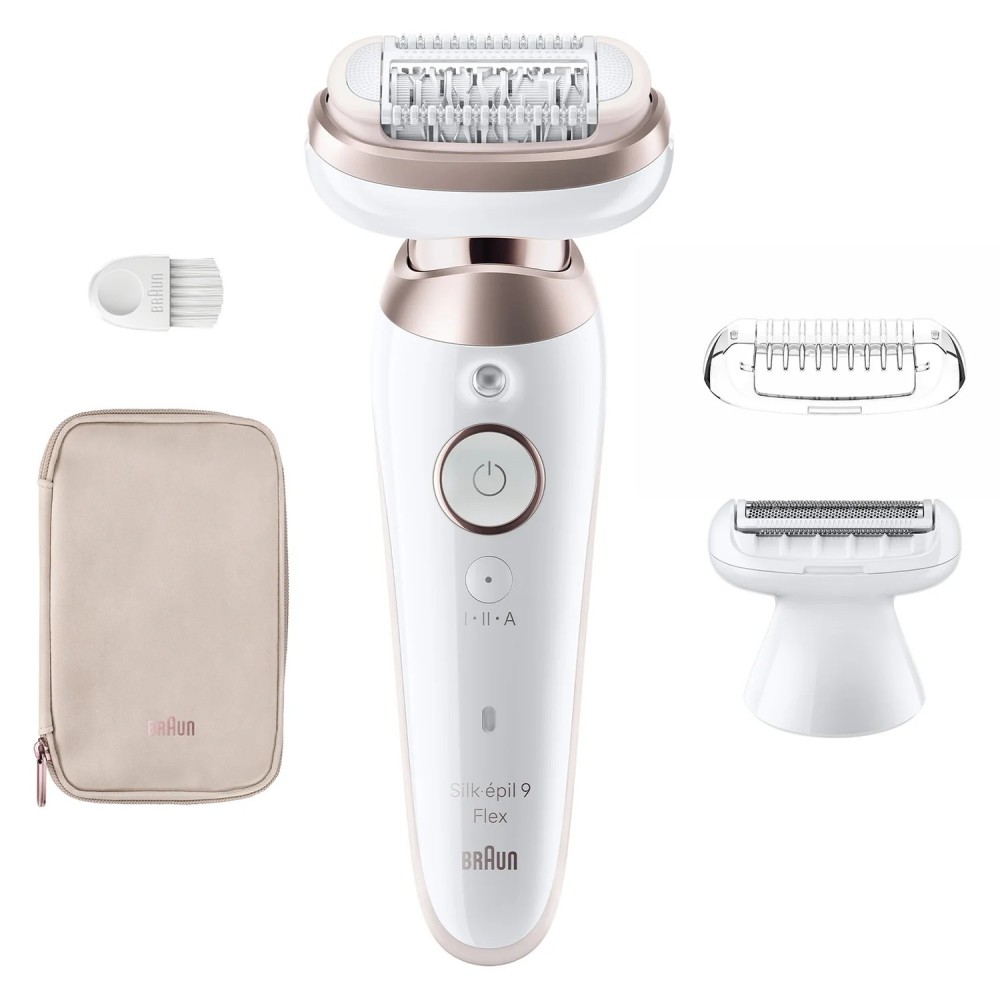 Braun Silk-épil 9 Flex 9-030 3D 40 pinças Rosa, Branco