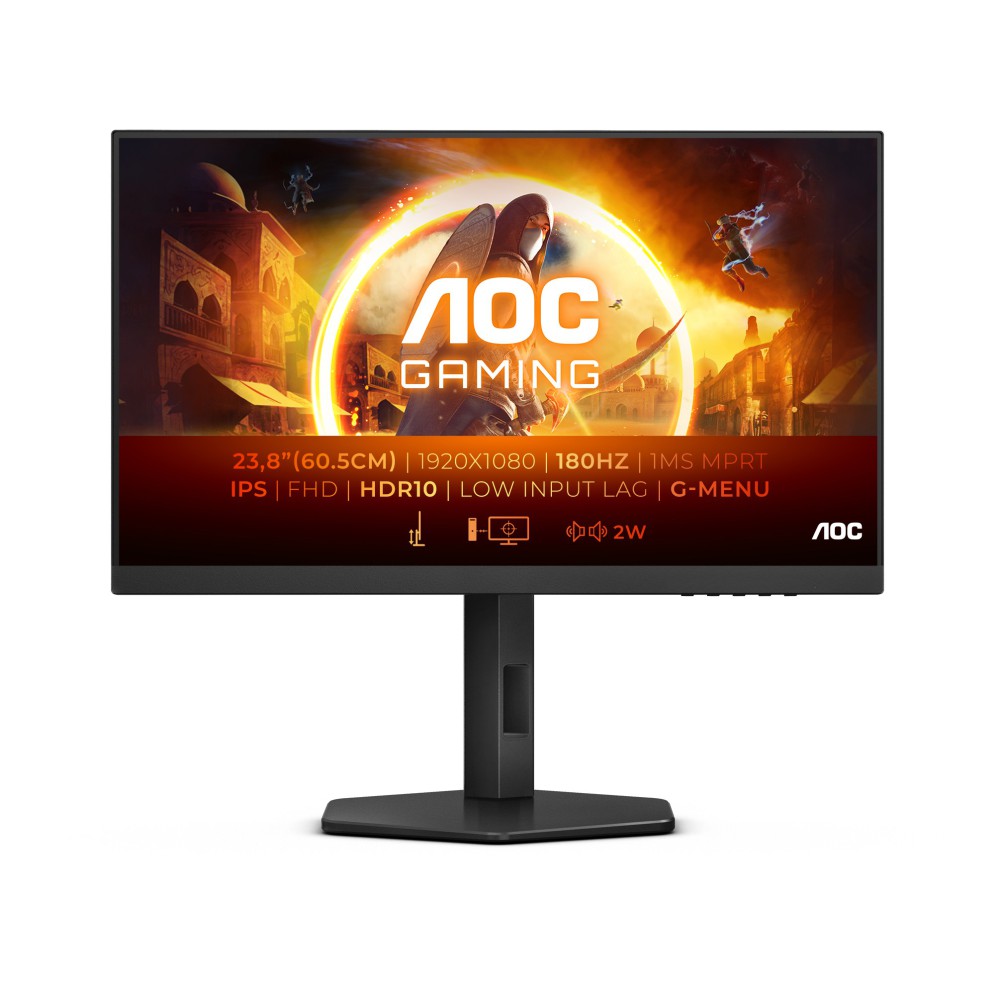 AOC 24G4X monitor de ecrã 60,5 cm (23.8") 1920 x 1080 pixels Full HD LCD Preto