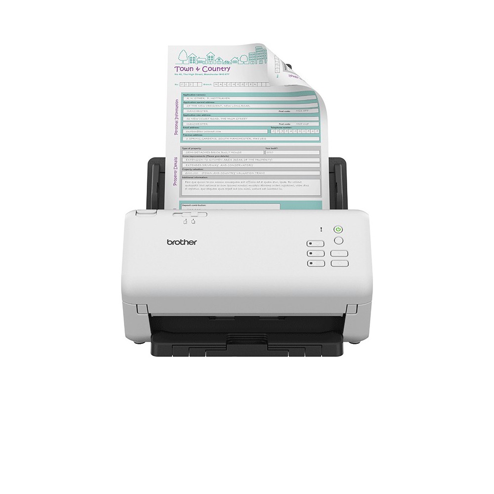 Brother ADS-4300N scanner Scanner ADF 600 x 600 DPI A4 Preto, Branco