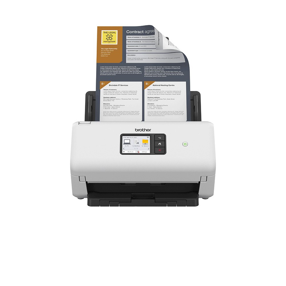 Brother ADS-4500W scanner Scanner ADF 600 x 600 DPI A4 Preto, Branco