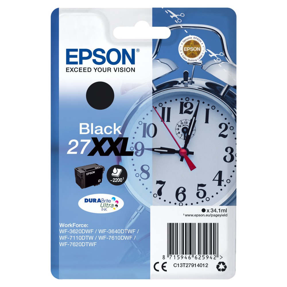 Epson Alarm clock C13T27914012 tinteiro 1 unidade(s) Original Rendimento Extremamente (Super) Alto Preto
