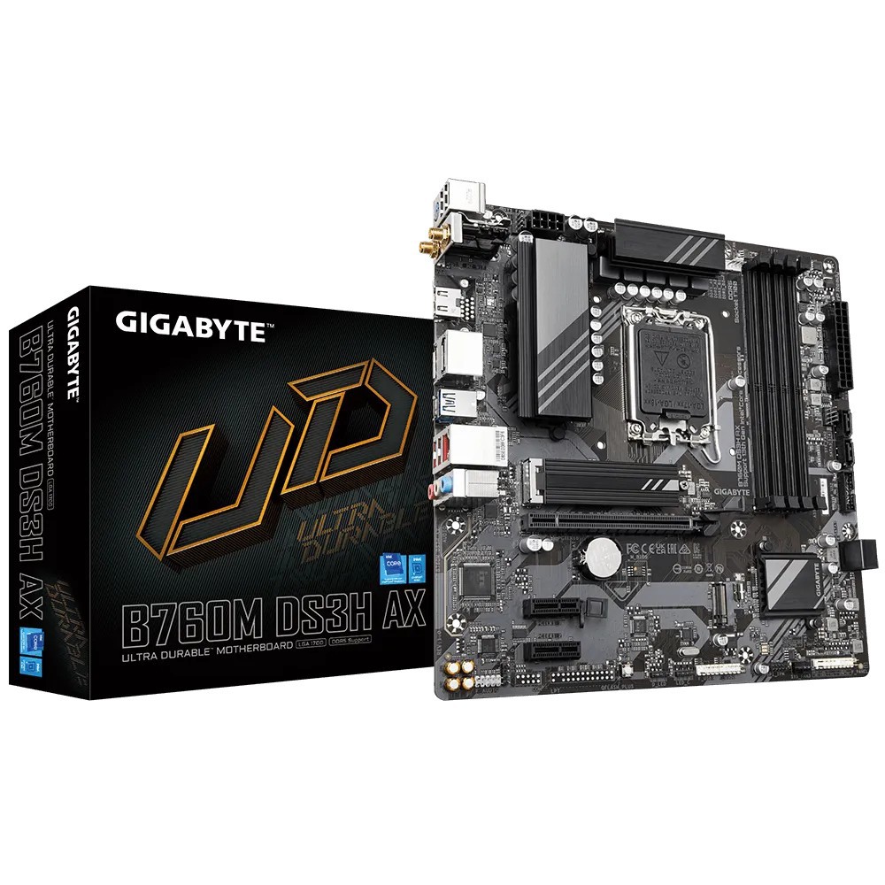 Gigabyte B760M DS3H AX motherboard Intel B760 Express LGA 1700 micro ATX