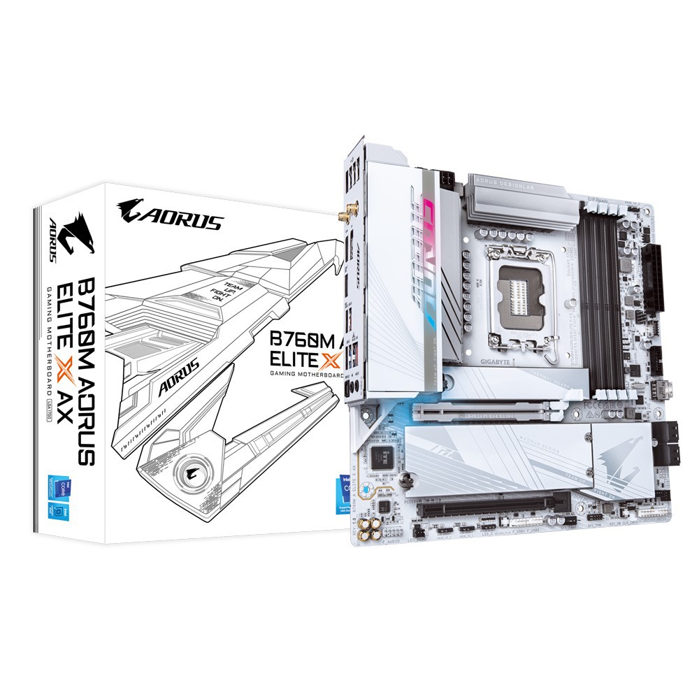 Gigabyte B760M AORUS ELITE X AX motherboard Intel B760 Express LGA 1700 micro ATX