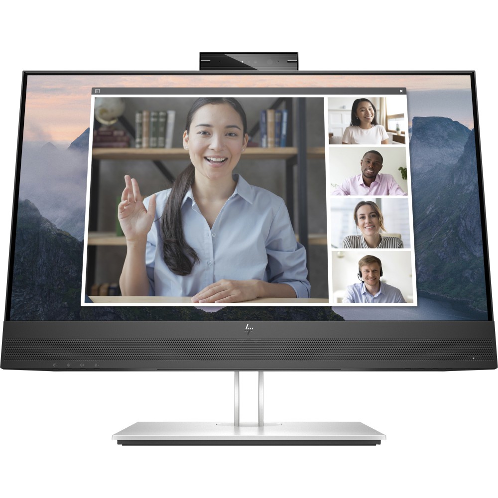HP E24mv G4 monitor de ecrã 60,5 cm (23.8") 1920 x 1080 pixels Full HD Preto, Prateado