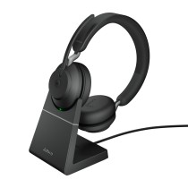 Jabra Evolve2 65, MS Stereo Auscultadores Sem fios Fita de cabeça Escritório Call center USB Type-C Bluetooth Preto